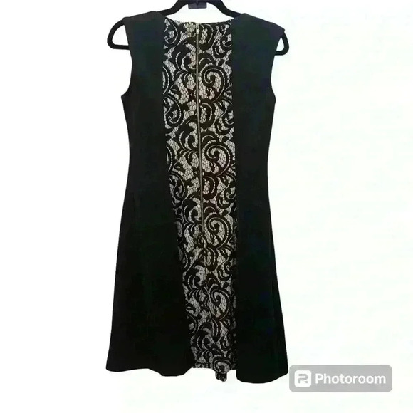 Danny and Nicole Black And Gold Embroidery Dress | Small - Picture 3 of 3